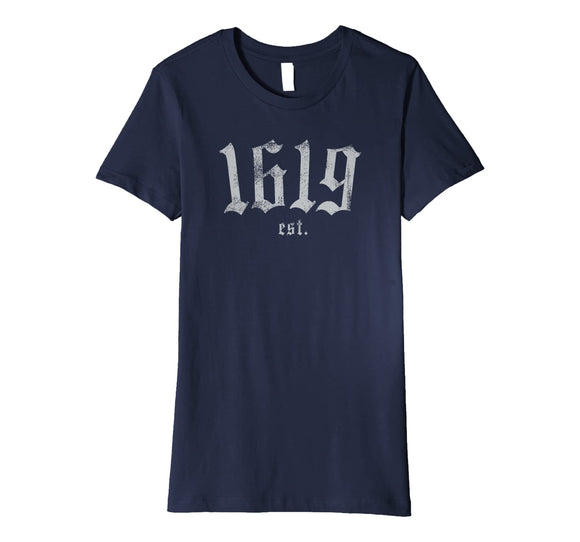 Womens 1619 Established African American Vintage Black History Premium T-Shirt