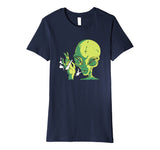 Alien Smoking Weed Cannabis Marijuana Funny T-Shirt