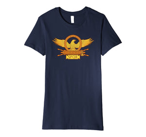 SPQR Roman Eagle Legion Banner Military History Of Rome Premium T-Shirt