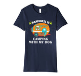 Camping with my Dog Camper Fishing Hunting Campfire Premium T-Shirt