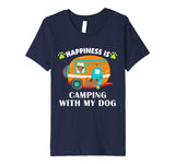Camping with my Dog Camper Fishing Hunting Campfire Premium T-Shirt