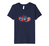 Norwegian American - Heart and National Flags