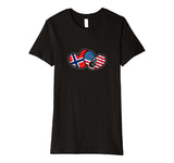 Norwegian American - Heart and National Flags
