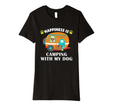 Camping with my Dog Camper Fishing Hunting Campfire Premium T-Shirt