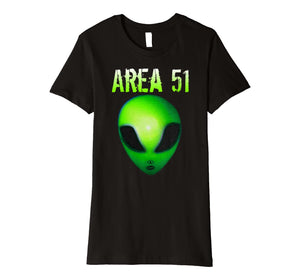 Reptilian Gray Green Alien at Area 51 Premium T-Shirt