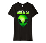 Reptilian Gray Green Alien at Area 51 Premium T-Shirt