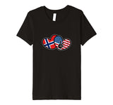 Norwegian American - Heart and National Flags