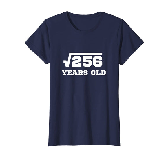 Square Root 256 T-Shirt | Happy 16th Birthday for Age 16 Six