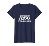 Square Root 256 T-Shirt | Happy 16th Birthday for Age 16 Six