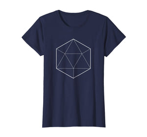Simple Icosahedron Sacred Geometry Math T-Shirt