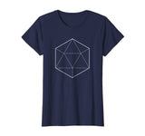 Simple Icosahedron Sacred Geometry Math T-Shirt