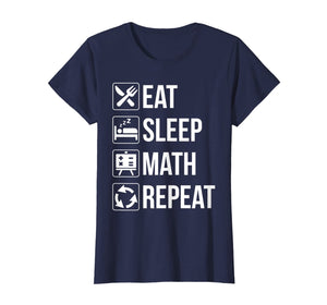 Funny Eat Sleep Math Repeat TShirt