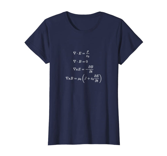 Maxwell's Equations Differential Science and Math T Shirts