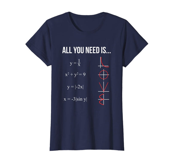 All You Need Is Love Math Equation Funny T Shirt