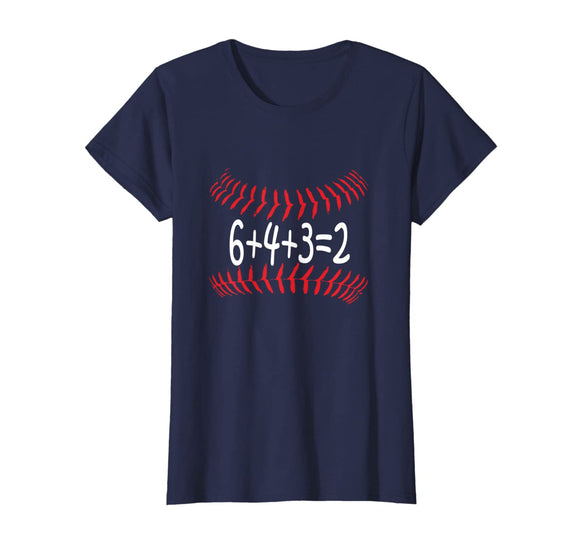 Funny Baseball 6432 Double Play T-Shirt I Gift 6+4+3=2 Math