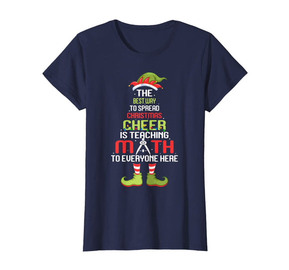 Funny Math Teacher Christmas - Elf Christmas Cheer T-Shirt