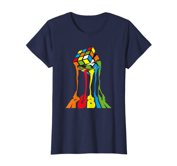 funny melting Rubik Cube Math T Shirt T-Shirt