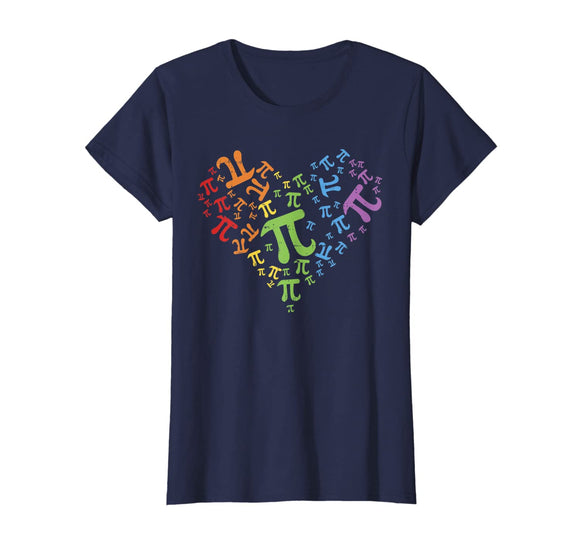 Pi Day Shirt Rainbow Heart Math LGBT Gay Lesbian Pride Gift