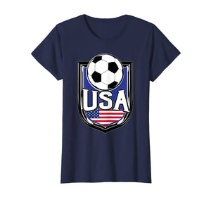 USA Soccer Ball T-Shirt | American Flag Football Tee