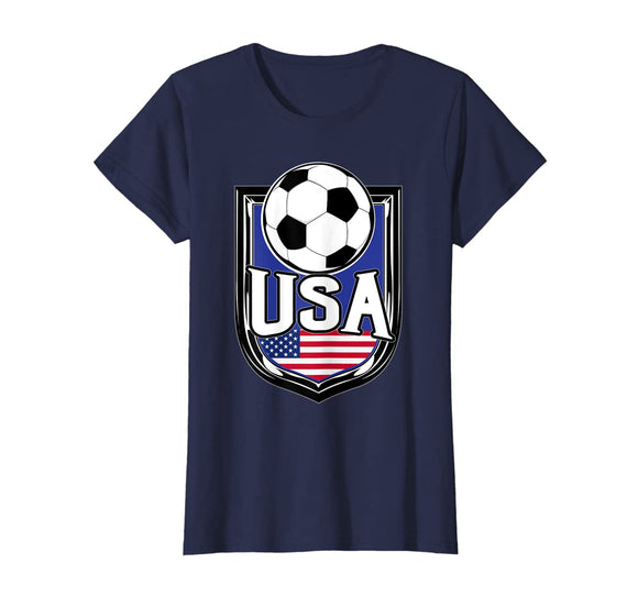 USA Soccer Ball T-Shirt | American Flag Football Tee