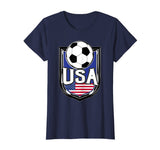 USA Soccer Ball T-Shirt | American Flag Football Tee