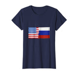 Russian American Half Russia Half America Flag Shirt