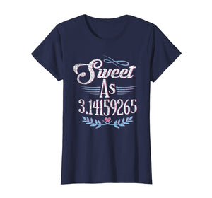 Pi Day Shirt Sweet As Pi Math Gift Kids Womens Mens Grunge