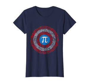 pi superhero shield maths geek pi day math teacher christmas T-Shirt