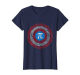 pi superhero shield maths geek pi day math teacher christmas T-Shirt