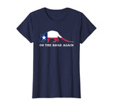 Funny Armadillo Shirt On the Road Again Texas Flag Gift