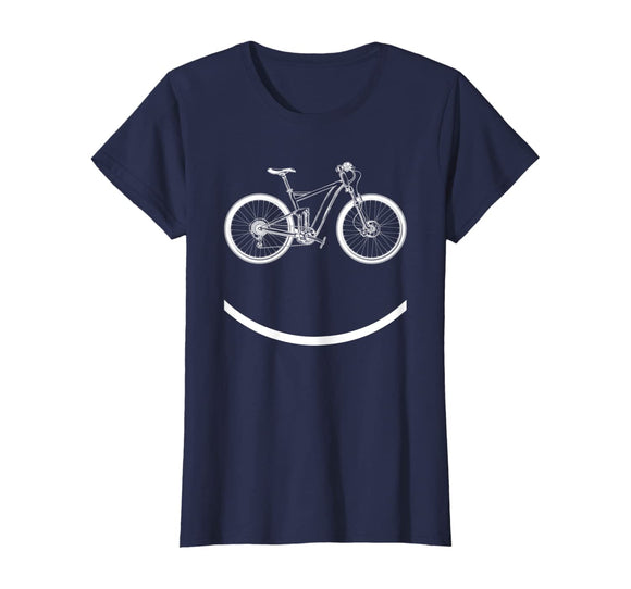Bike Smiley Face Funny MTB Cycling Gift design T-Shirt