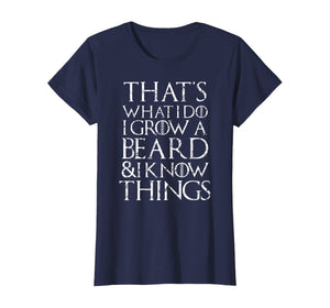Funny beard T Shirt Cool I grow facial hair man men gift tee