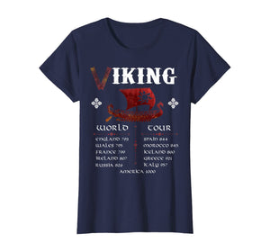 Vikings World Tour T-Shirt Viking Warriors History Glory Tee
