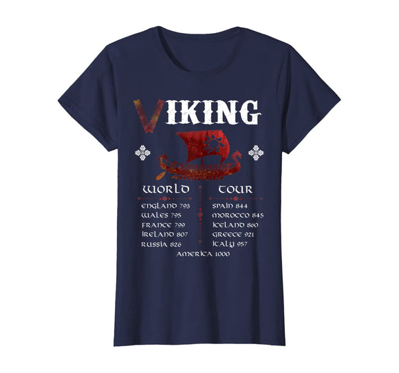 Vikings World Tour T-Shirt Viking Warriors History Glory Tee