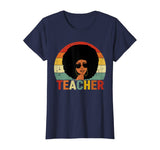 Womens Retro African Teacher Black History Month Women Teacher T-Shirt