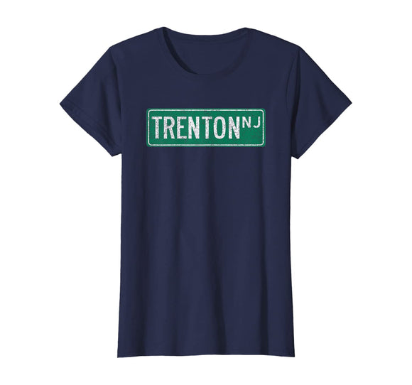 Retro Style Trenton NJ Street Sign T-Shirt