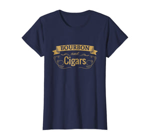 Funny Bourbon Cigar Lover Smoking Gift T-Shirt Men Grandpa