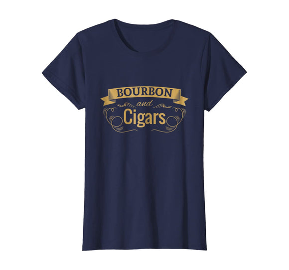 Funny Bourbon Cigar Lover Smoking Gift T-Shirt Men Grandpa