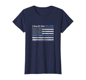 Thin Blue Line Shirt I Back the BLUE American Flag Law