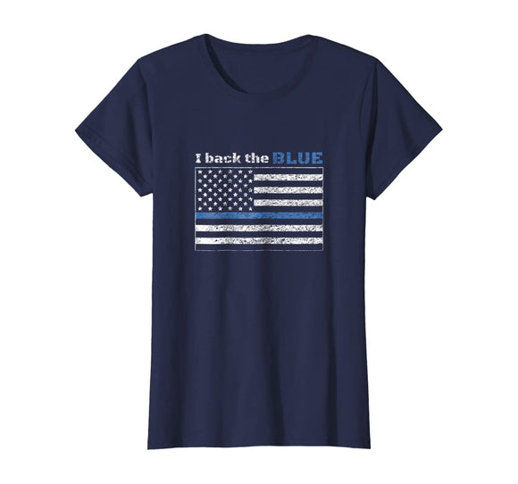 Thin Blue Line Shirt I Back the BLUE American Flag Law