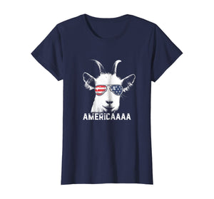 Patriotic Goat 4th of July T shirt Boys Funny Goat Americaaa