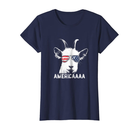 Patriotic Goat 4th of July T shirt Boys Funny Goat Americaaa