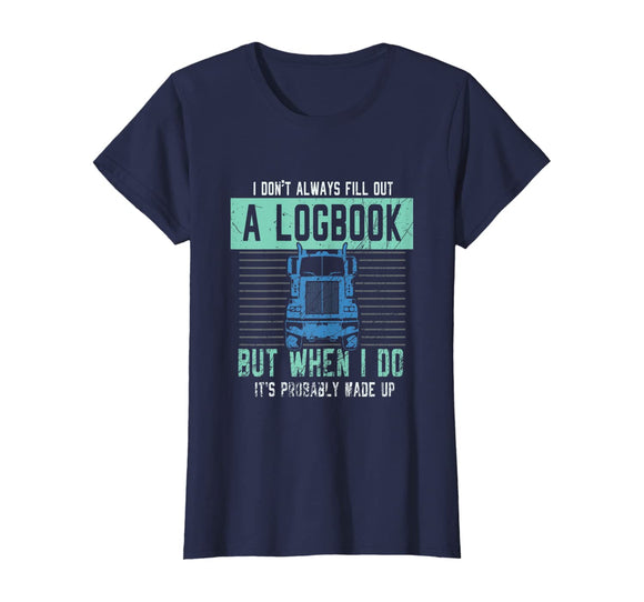Funny Trucker Shirts Truck Log Book Register Record Lorry T-Shirt