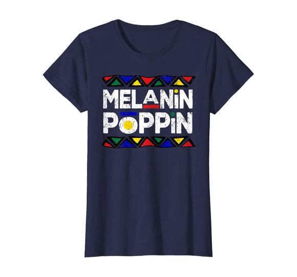 Melanin Poppin! Black History Month Panthers Gift Design T-Shirt