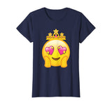 Emoticon Queen Emoji Funny Princess Crown Heart Eyes T-Shirt T-Shirt