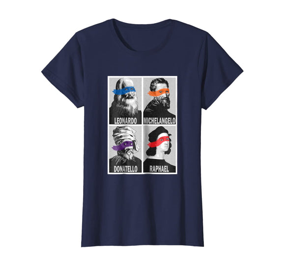 Renaissance Ninja Artists Poster Style Pop Art T-Shirt