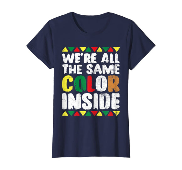 We're All The Same Color Inside T Shirt History Month Pride
