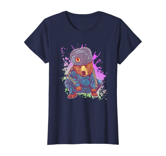 Funny Siberian Bear Doing The Russian Squat Meme Gift T-Shirt