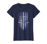 Thin Blue Line - Scales of Justice T-Shirt