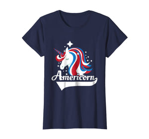 Americorn American Flag Unicorn Patriotic America T Shirt